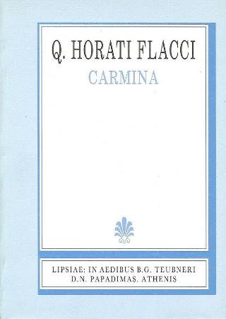 Q. Horati Flacci, carmina, libri I-IV (Κοίντου Οράτιου Φλάκκου, ωδαί, βιβλία Α’-Δ’)